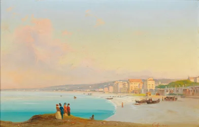 Nice. View of the Beach from Quai du Midi