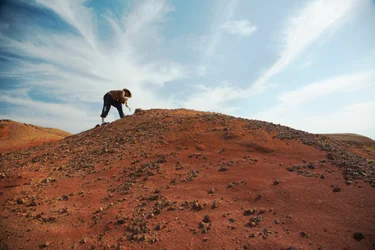 Scenes at Wu Cai Wan in the Gobi desert, Xinjiang, Western China