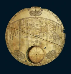 Islamic Mecca-Centred World Map, Safavid Dynasty, from Isfahan