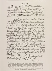 Earliest known Certificate (Irish) with a Seal from the Grand Lodge, 1762