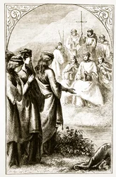The Vision of the Synod of Clerics, from The Trias Thaumaturga, or Three Wonder-Working Saints of Ireland, by Mary Cusack (1829-99) Published c.1890s