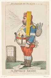 Caricature of Charles James Fox, 1798 (The Republican Soldier!)