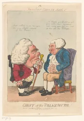 Caricature of the Village Doctor, 1799 Ghost of the Village Doctor! (title on object) Familiar Ghosts (series title on object)