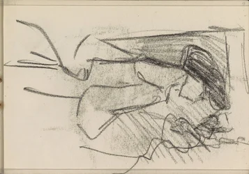 Standing woman, in profile