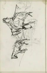 Two Horses with a Rider