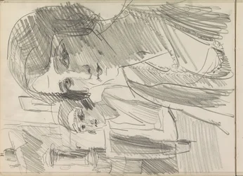 Two Women at a Table, Possibly on a Terrace