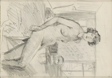 Seated Female Nude in an Interior
