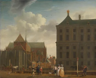 The Nieuwe Kerk and the Town Hall on the Dam in Amsterdam