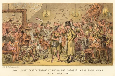 Tom and Jerry masquerading among the cadgers in the Back Slums, in the Holy Land