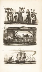 The Bellman, a London Wharf and Coal-Ship and Coal Barge