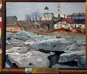 Ice drifting in Pskov