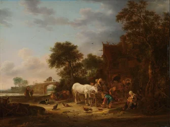 Country Inn with a Horse at the Trough