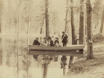 Scene on Stella Lake, Wawona Station, 1880