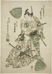 The Actor Sawamura Sojuro II as Matsuomaru and Azumo Tozo I as Sakuramaru in the Play 