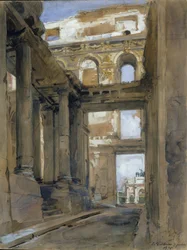 Ruins of the Tuileries Palace, 19th century