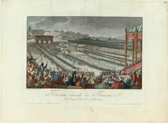 The Festival of the Federation at Champ de Mars on 14 July 1790