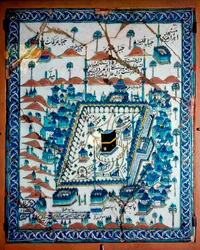 Islamic Art: View of Mecca and Kaaba