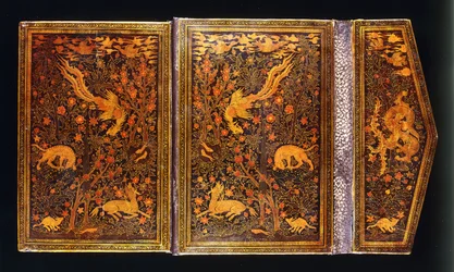 Polychrome Lacquer Binding with Flap, for Amir Ali Shir Nawa