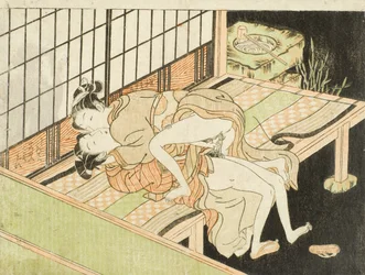 Lovers on a Veranda at Night