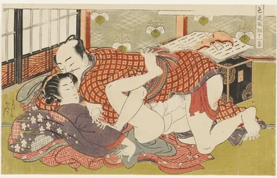 Shamisen Instructor, No. 2 from Twelve Bouts in the Way of Love (Shikidō torikumi jūniban)