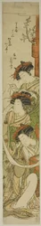 The Courtesans Chozan of the Chojiya, Hanaogi of the Ogiya, and Matsunoi of the Matsubaya