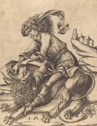 Samson and the Lion, c. 1475