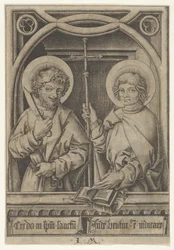 St. Bartholomew and St. Philip, from The Apostles, 1435-1503