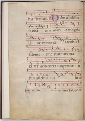 Leaf 2 from an antiphonal fragment (verso)