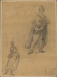 Two Studies of a Standing Woman