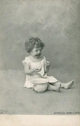 Baby playing with bubbles