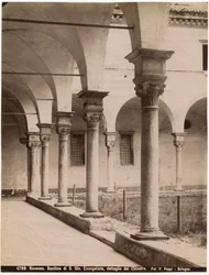 Cloister in Church of St John Evangelist, Ravenna, Emilia-Romagna, Italy