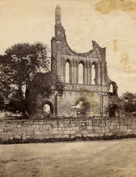 Ruins of Byland Abbey, Seen from Northwest, United Kingdom, circa 1890