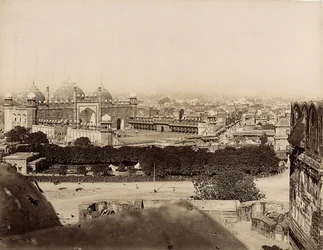 View of the City of Agra and Moti Mosque (Agra Fort), c.1890