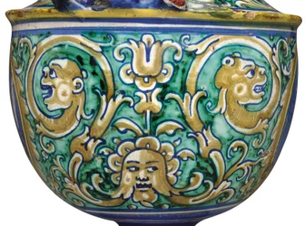 Deruta Maiolica Two-Handled Vase