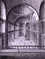 A View of the Inside of the Mosque of Santa Sophia at Constantinople taken in 1786, engraved by Domenico Pronti