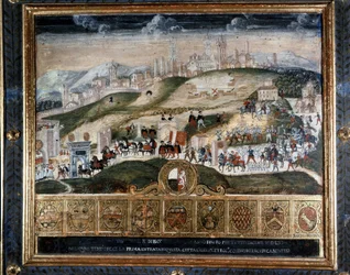 Arrival in Siena of Cosimo I of Medici (1389 - 1464) - National Archive, Siena