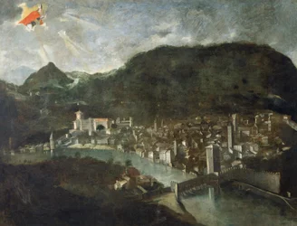 City of Trento, ex-voto from 1682, Italy