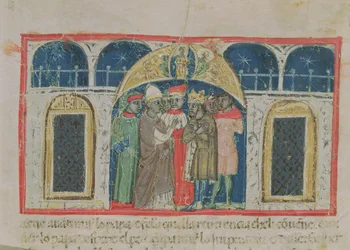 The Peace between Pope Alexander III and the Emperor Frederick Barbarossa in St. Mark