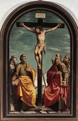 Crucifixion with Saint Peter, Paul, Romualdo and Francis