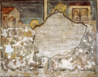 Damaged fresco from Santa Maria Antiqua, Rome