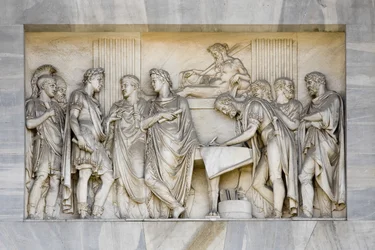 Detail of Arch of Peace, Milan, Italy