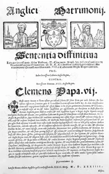 Document Declaring the Pope