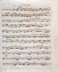 First page of the musical score, for the violin, from the opera 