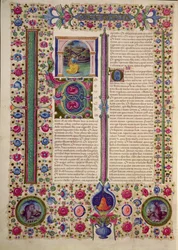 Opening of the Book of the Prophet Hosea, from the Borso d