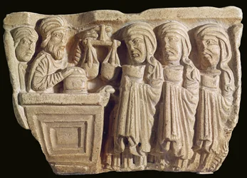 Font Depicting an Unguent Seller
