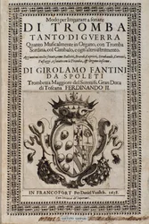 Frontispiece of Modo per imparare a sonare di tromba method to learn trumpet