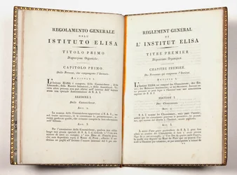 General Regulations of the Instituto Elisa at Lucca, given at Lucca, July 14, 1811