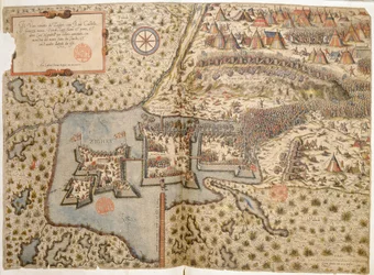 General view of the Battle of Szigetvar, 1566