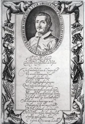 Hieronymus Frescobaldi, engraved by Christian Sas