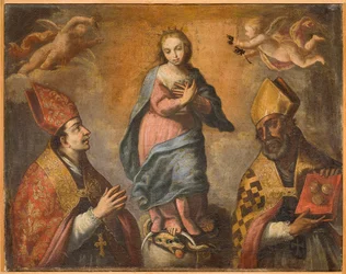 Immaculata Between St. Canio (or St. Augustine) and St. Nicholas, First Half of the 18th Century